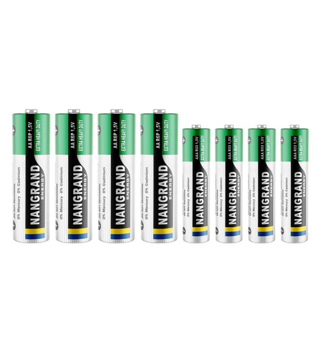 تصویر  باتری قلمی و نیم قلمی نانگرند مدل Extra Heavy Duty مجموعه 8 عددی