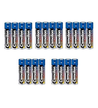 تصویر  باتری نیم قلمی کملیون مدل Super Heavy Duty بسته 20 عددی