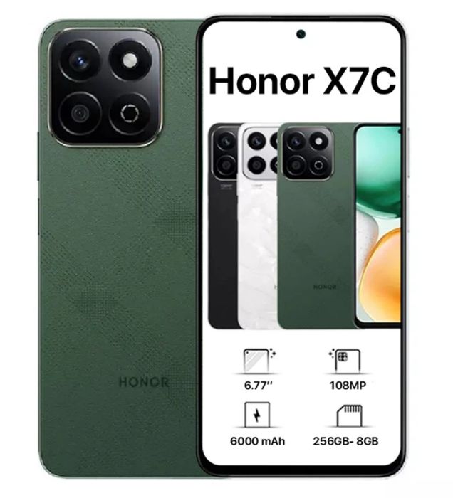 تصویر  گوشی موبایل آنر مدل X7c ظرفیت 256 گیگابایت رم 8 گیگابایت به همراه شارژر و قاب