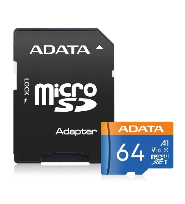 تصویر  کارت حافظه میکرو اس دی ای دیتا مدل Premier به همراه آداپتور ظرفیت 64 گیگابایت