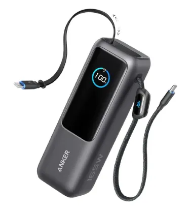تصویر  پاوربانک انکر مدل A1695 ظرفیت 25000 میلی آمپر ساعت به همراه دو کابل USB Type-C