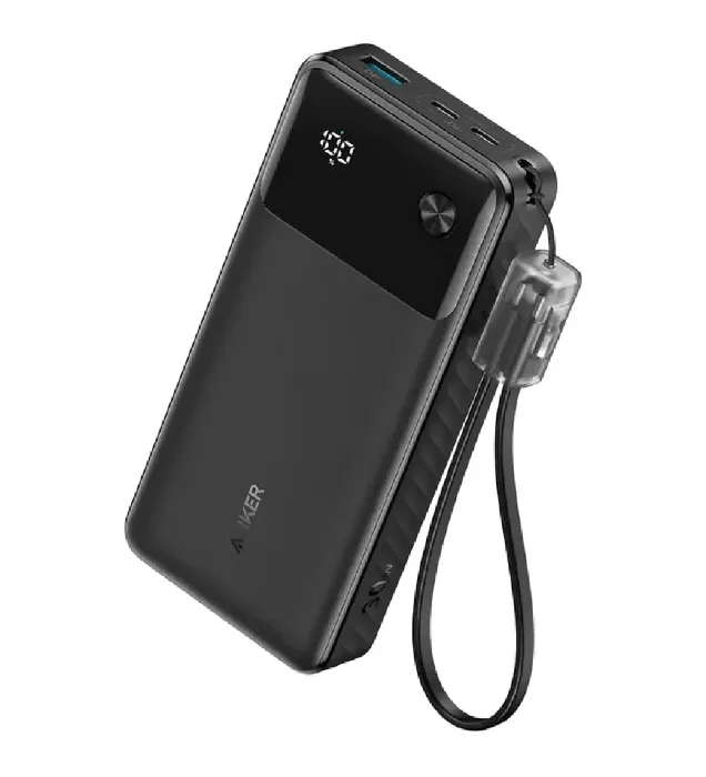 تصویر  پاوربانک انکر مدل A1384 ظرفیت 20000 میلی آمپر ساعت به همراه کابل USB-C