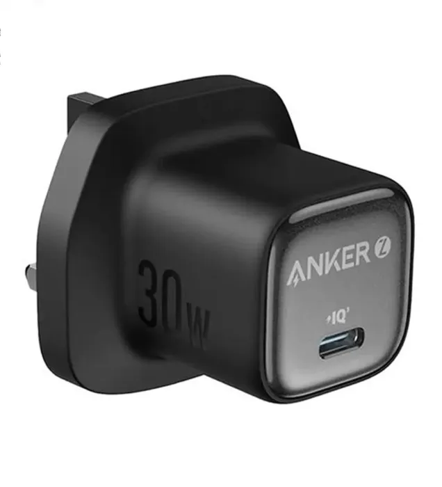 تصویر  شارژر دیواری انکر 30 وات مدل  Zolo GaN Compact Charger UK A2698