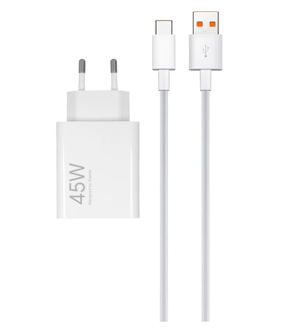تصویر  شارژر دیواری 45W سرکارتنی فست تک پورت شیائومی مدل MDY-17-EF به همراه کابل Type-C