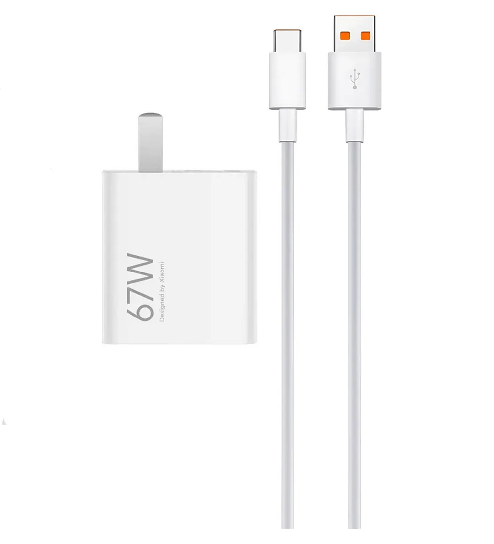 تصویر  شارژر دیواری 67W سرکارتنی فست تک پورت شیائومی مدل MDY-15-EQ  به همراه کابل Type-C