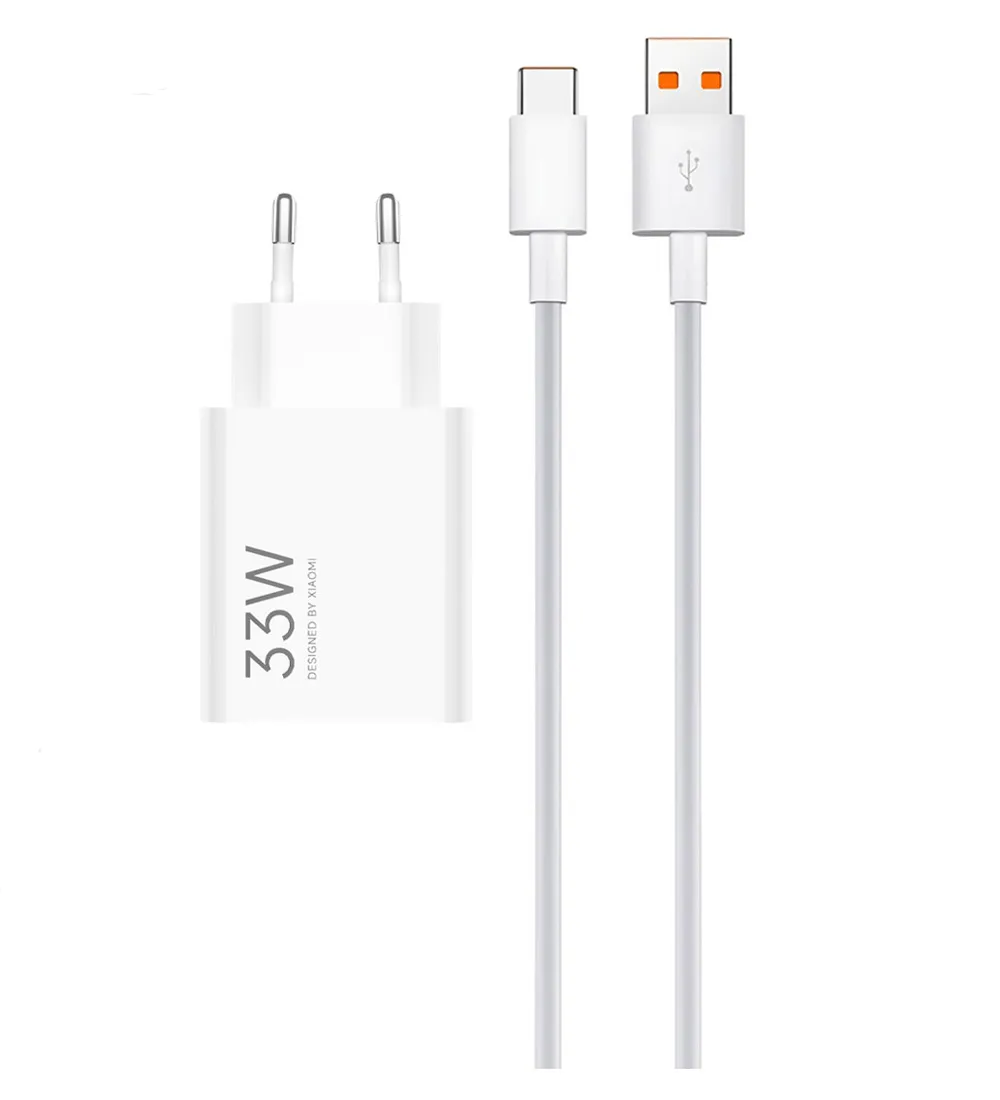 تصویر  شارژر دیواری 33W سرکارتنی فست تک پورت شیائومی مدل MDY-16-EF  به همراه کابل Type-C