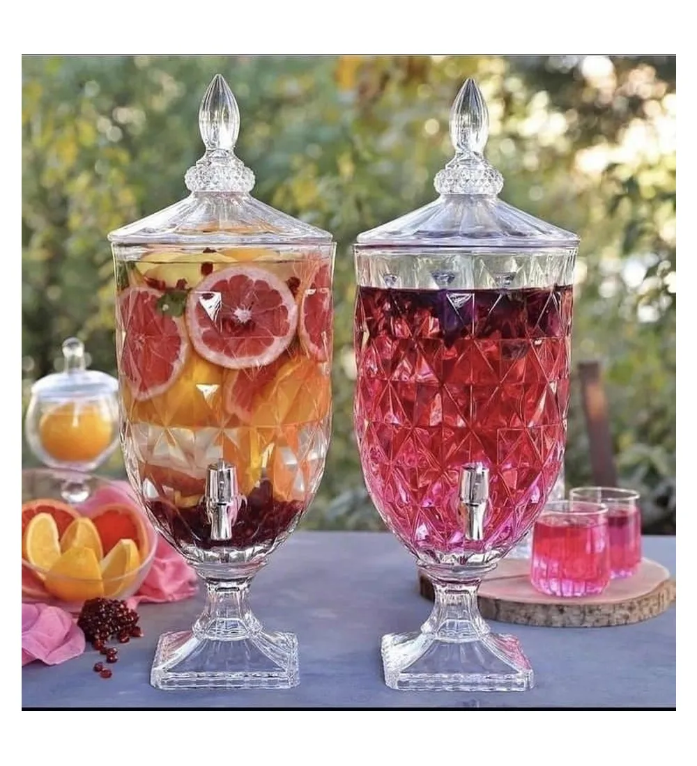 تصویر  کلمن شیشه ای پایه دار 5.5 لیتری