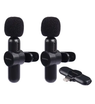 تصویر  میکروفون یقه ای بی سیم تایپ سی / لایتنینگ مدل K10 (دو میکروفون)