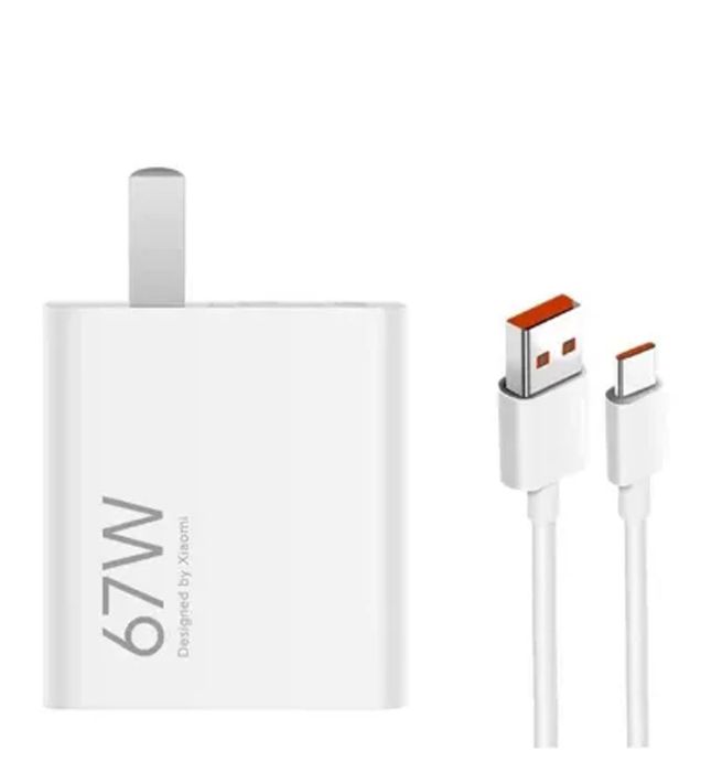 تصویر  شارژر دیواری شیائومی 67 وات مدل Designed By Xiaomi به همراه کابل شارژ یو اس بی به تایپ سی