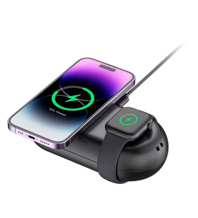 تصویر  شارژر وایرلس سه کاره بودی 15 وات مدل WL566B