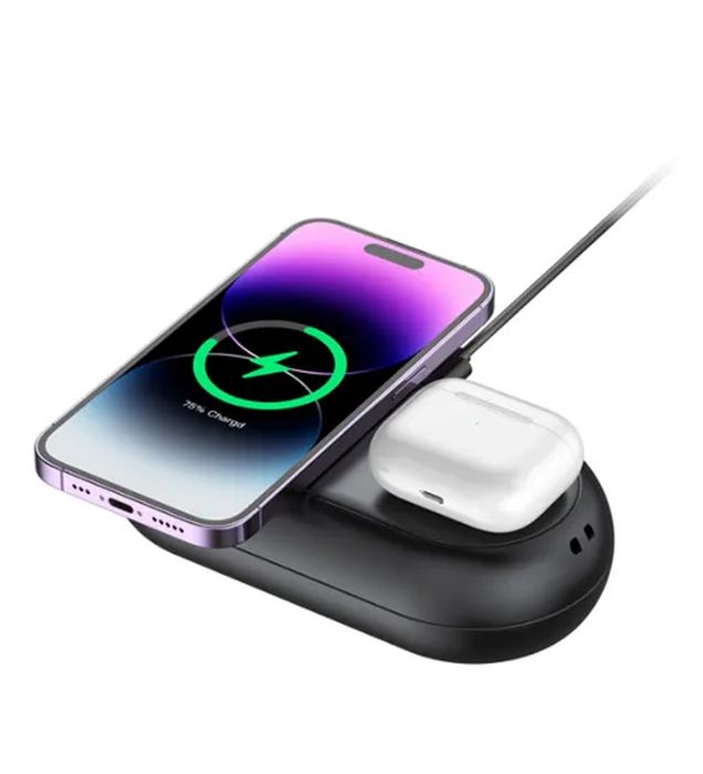 تصویر  شارژر وایرلس سه کاره بودی 15 وات مدل WL566B