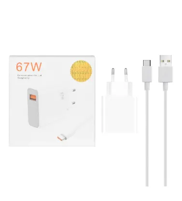 تصویر  شارژر دیواری 67W فست تک پورت شیائومی مدل MDY-11-EZ به همراه کابل شارژ Type-C
