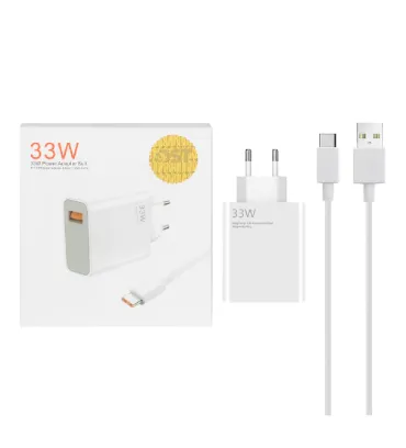 تصویر شارژر دیواری 33W فست تک پورت شیائومی مدل MDY-11-EZ به همراه کابل شارژ Type-C