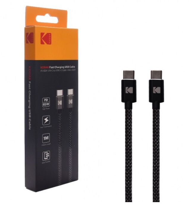 تصویر  کابل شارژ USB-C به USB-C کداک مدل USBC-5920 طول 1 متر