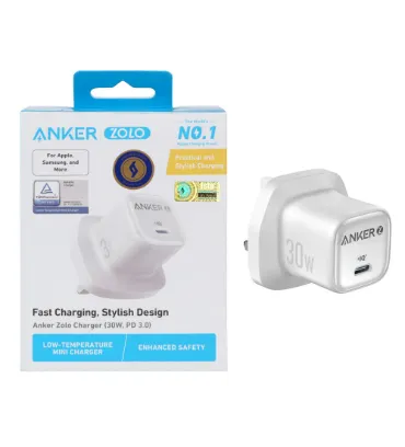 تصویر شارژر دیواری انکر PD و فست تک پورت 30 وات مدل A2698K21 30W