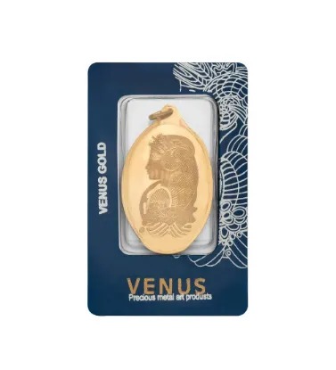 تصویر  پلاک طلا 18 عیار 10 گرمی ونوس طرح سوییسی