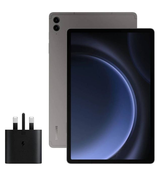 تصویر  تبلت سامسونگ مدل گلکسی Tab S9 FE Plus 5G ظرفیت 128 گیگابایت رم 8 گیگابایت تک سیم کارت به همراه شارژر