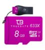 تصویر  کارت حافظه میکرو اس دی تروبایت مدل 633X MicroSD HC Class 10 UHS-I U1 W/A به همراه کارت خوان ظرفیت 8 گیگابایت
