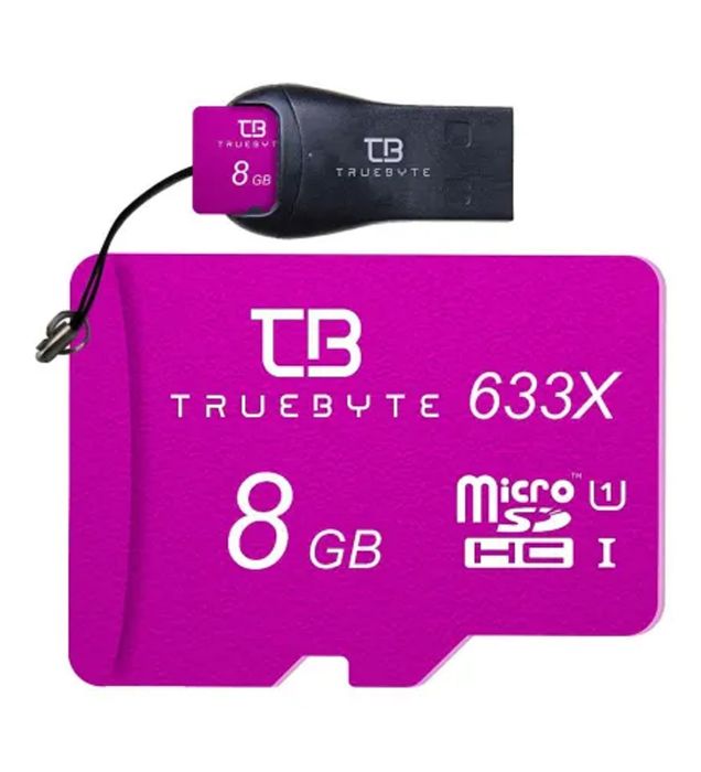 تصویر  کارت حافظه میکرو اس دی تروبایت مدل 633X MicroSD HC Class 10 UHS-I U1 W/A به همراه کارت خوان ظرفیت 8 گیگابایت