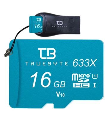 کارت حافظه میکرو اس دی تروبایت مدل 633X MicroSD HC V10 Class 10 UHS-I U1 W/A به همراه کارت خوان ظرفیت 16 گیگابایت