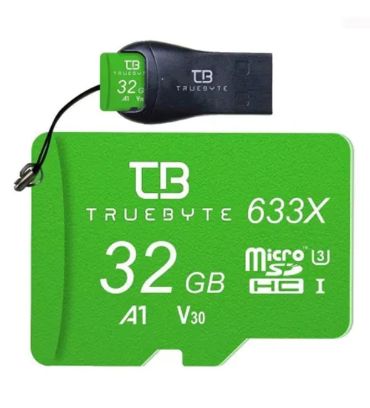 کارت حافظه میکرو اس دی تروبایت مدل 633X MicroSD HC V30 A1 Class 10 UHS-I U3 4K به همراه کارت خوان ظرفیت 32 گیگابایت