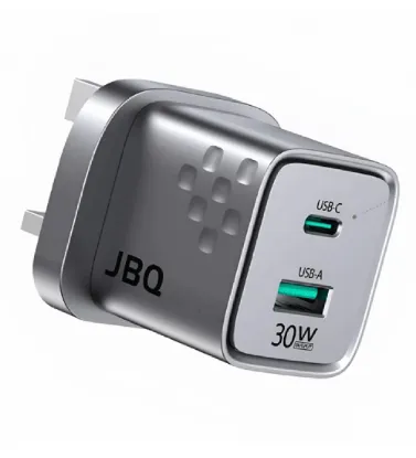 تصویر  شارژر دیواری جی بی کیو سه پین 30 وات مدل WC-612G