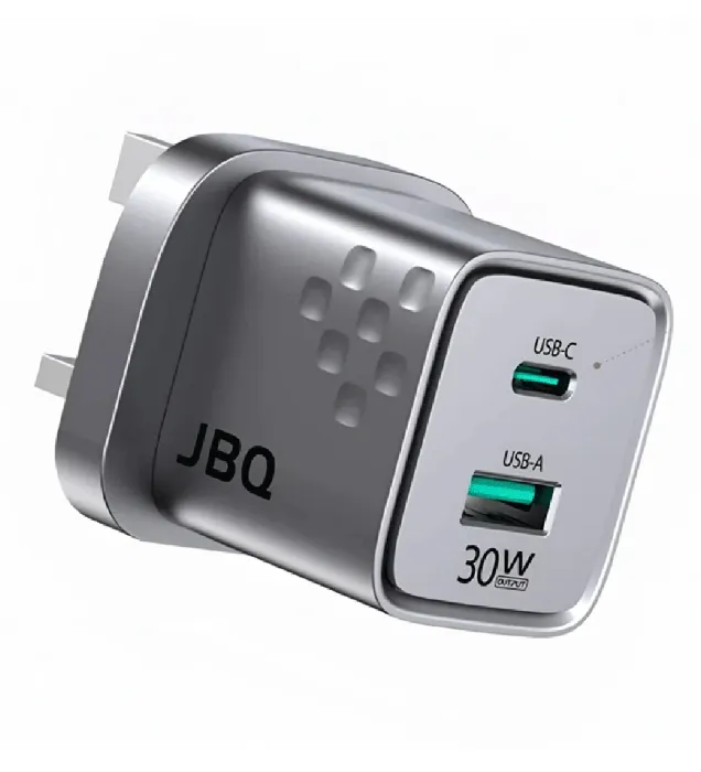 تصویر  شارژر دیواری جی بی کیو سه پین 30 وات مدل WC-612G