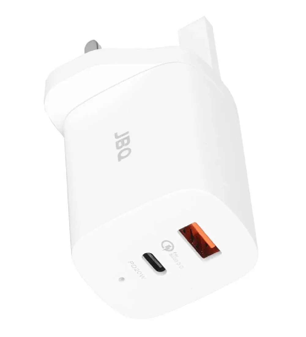 تصویر  شارژر دیواری جی بی کیو سه پین 45 وات مدل HC-P5 با کابل تبدیل لایتنینگ