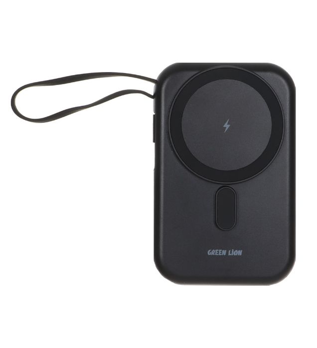 تصویر  پاوربانک سه کاره 20W مگ سیف گرین لاین مدل GN3N1MGPB10BK ظرفیت 10000 میلی آمپر ساعت