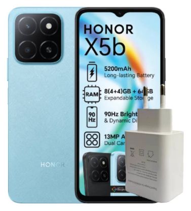 تصویر  گوشی موبایل آنر مدل X5b ظرفیت 64 گیگابایت رم 4 گیگابایت به همراه شارژر 35 وات