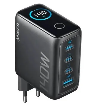 تصویر  شارژر دیواری 140W انکر مدل B2697 با 3 خروجی USB-C و یک خروجی USB به همراه کابل شارژ USB-C به USB-C