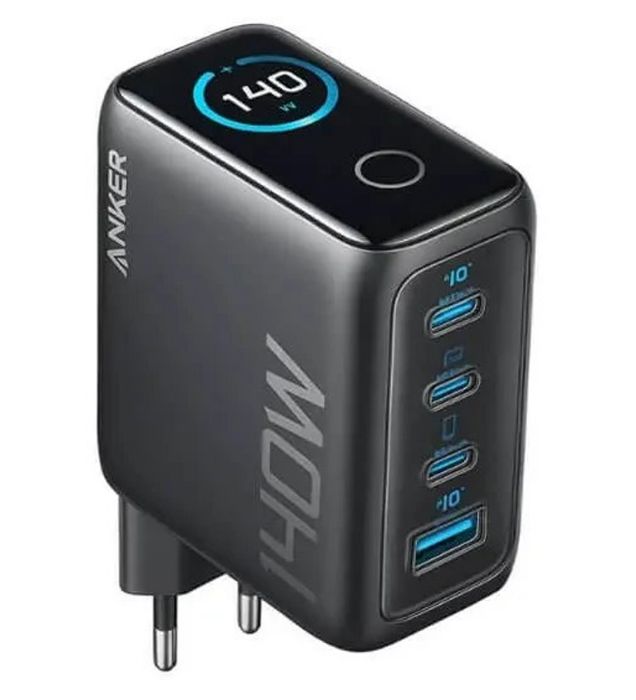 تصویر  شارژر دیواری 140W انکر مدل B2697 با 3 خروجی USB-C و یک خروجی USB به همراه کابل شارژ USB-C به USB-C