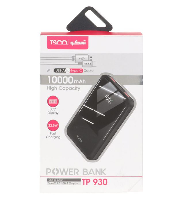 تصویر  پاوربانک 22.5W تسکو مدل TP 930 ظرفیت 10000 میلی آمپر ساعت