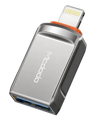 تصویر مبدل اوتیجی آیفون یواسبی به لایتنینگ مکدودو مدل OT-8600