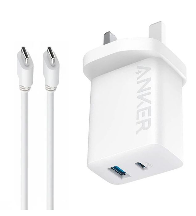 تصویر  شارژر دیواری 20W انکر مدل PowerPort B2348 به همراه کابل شارژ  USB-C به USB-C