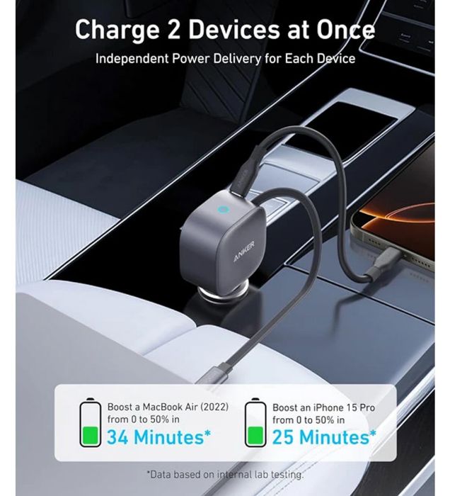 تصویر  شارژر فندکی 75W انکر مدل A2738