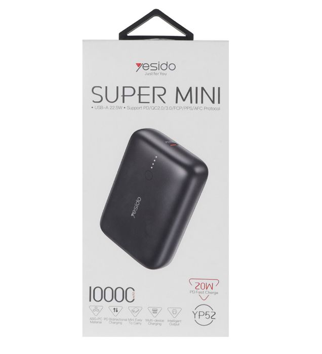 تصویر  پاوربانک یسیدو 22.5W مدل YP52 ظرفیت 10000 میلی آمپر ساعت