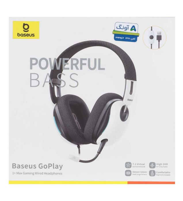 تصویر  هدفون سیمی گیمینگ باسئوس مدل GoPlay