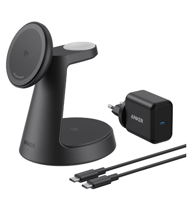 تصویر  شارژر بی سیم 15W انکر مدل ( Qi2 B25M4 (3 in 1 Stand