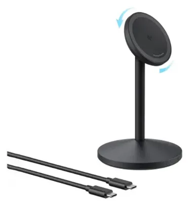 تصویر  شارژر بی سیم 15W انکر مدل Qi2 A25X1 به همراه کابل USB-C به USB-C