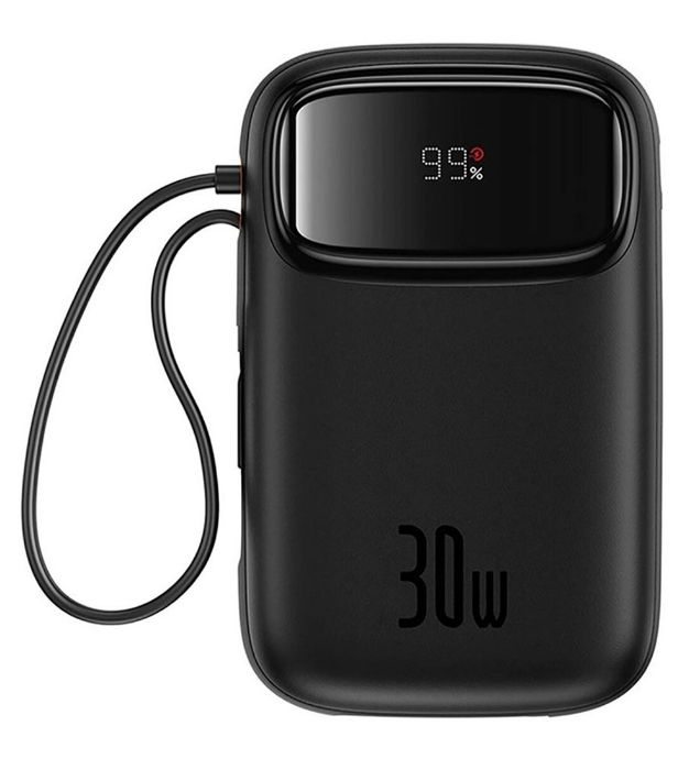 تصویر  پاوربانک 30W باسئوس مدل Qpow2 DualCable ظرفیت 20000 میلی آمپر ساعت