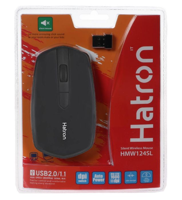تصویر  ماوس بی سیم هترون مدل HMW124S تصویر  ماوس بی سیم هترون مدل HMW124S