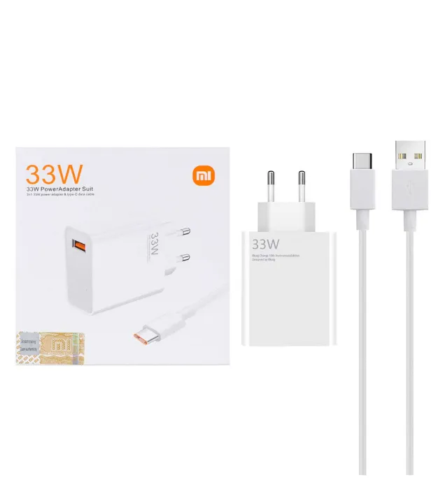 تصویر  شارژر دیواری 33W فست تک پورت شیائومی مدل MSK-01 به همراه کابل شارژ Type-C