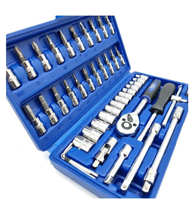 تصویر  آچار و سری بکس باس مجموعه 46 عددی