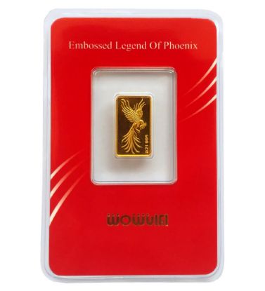 تصویر  شمش طلا 24 عیار 0.1 گرمی ایران شمش مدل سیمرغ کد 1000