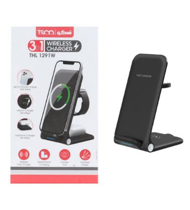 تصویر  شارژر وایرلس 3 کاره تسکو مدل THL 1291W