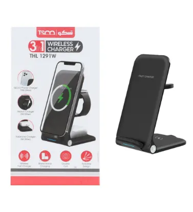 تصویر  شارژر وایرلس 3 کاره تسکو مدل THL 1291W
