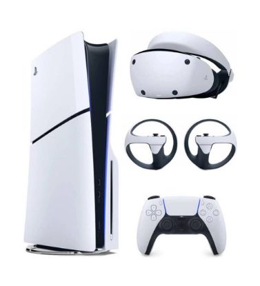 تصویر  پلی استیشن 5 اسلیم استاندار دیسک خور ریجن آسیا به همراه هدست PS VR2 ظرفیت 1 ترابایت