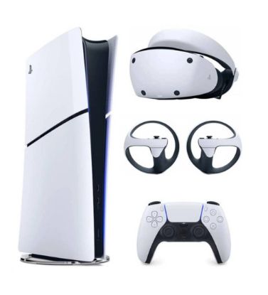 تصویر  پلی استیشن 5 اسلیم دیجیتال ریجن اروپا 2016 به همراه هدست PS VR2 ظرفیت 1 ترابایت