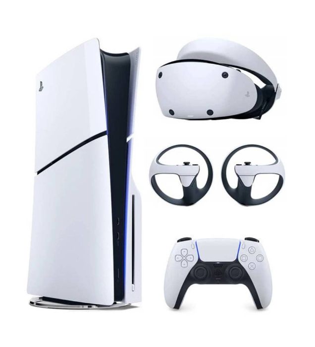 تصویر  پلی استیشن 5 اسلیم استاندارد دیسک خور ریجن اروپا 2016 به همراه هدست PS VR2 ظرفیت 1 ترابایت